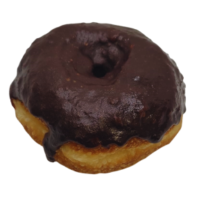 Donut con glaseado de chocolate